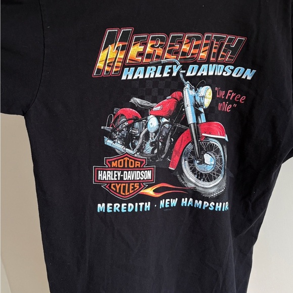 Vintage Harley Davidson Laconia t-shirt Large flames new hampshire - Picture 3 of 7